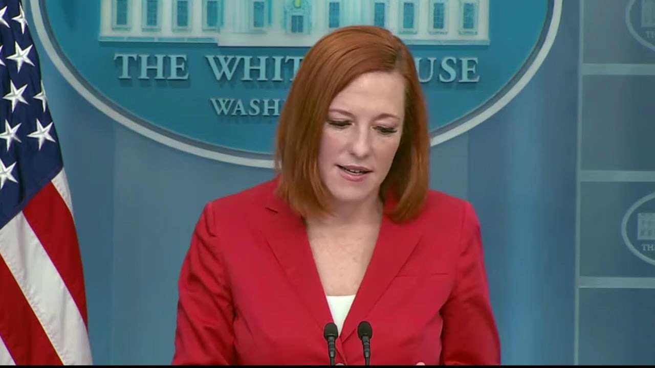 White House Press Secretary Jen Psaki gives regular briefing