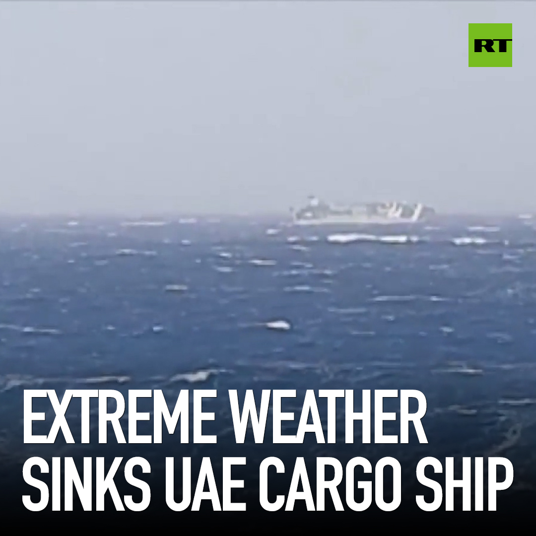 Extreme weather sinks UAE cargo ship