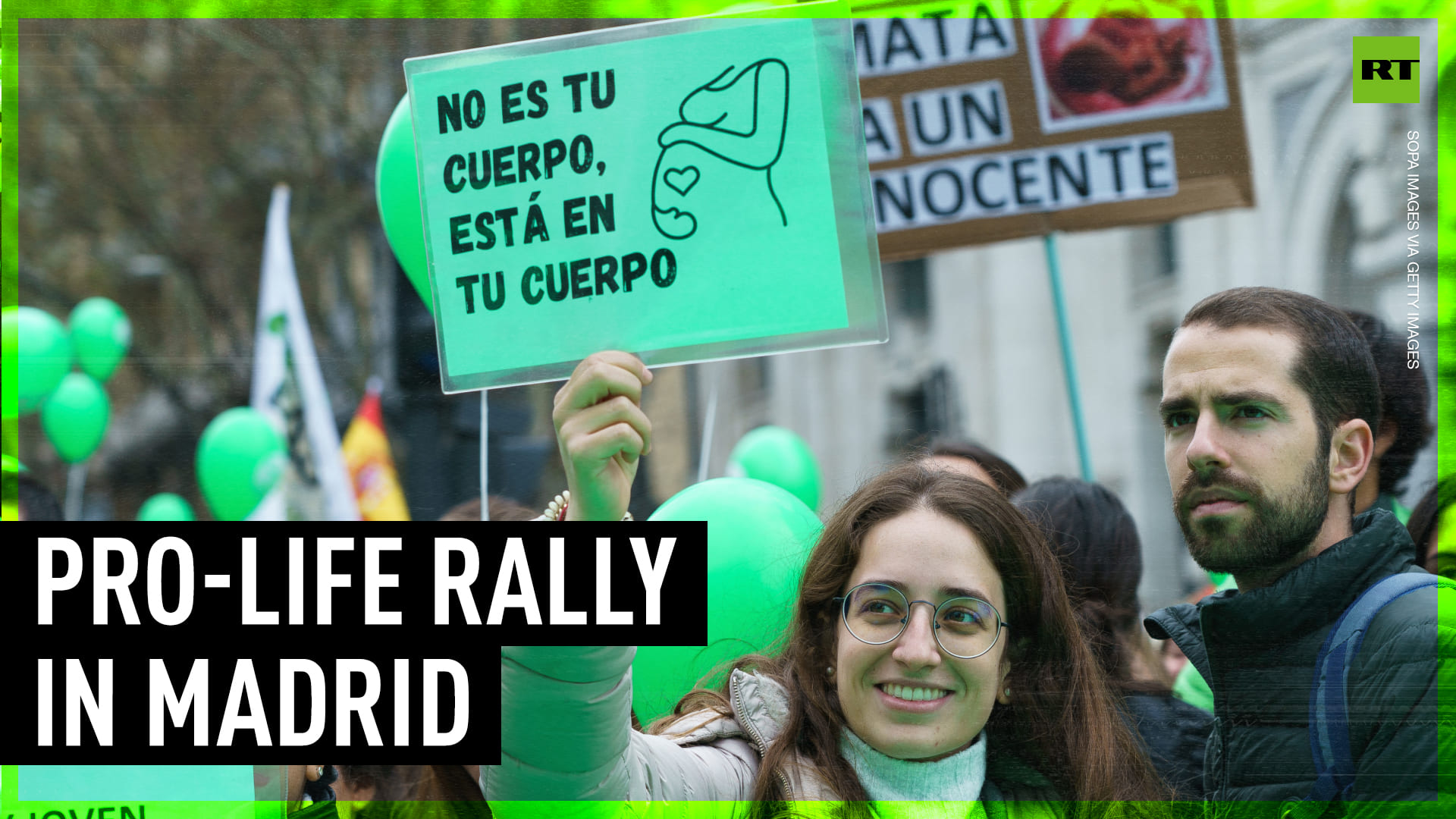 Pro-life rally in Madrid, Spain