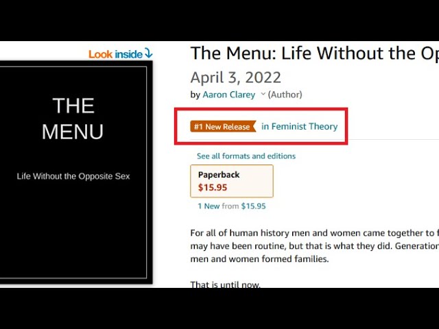 Aaron Clarey Now Best Selling FEMINIST Author in America!