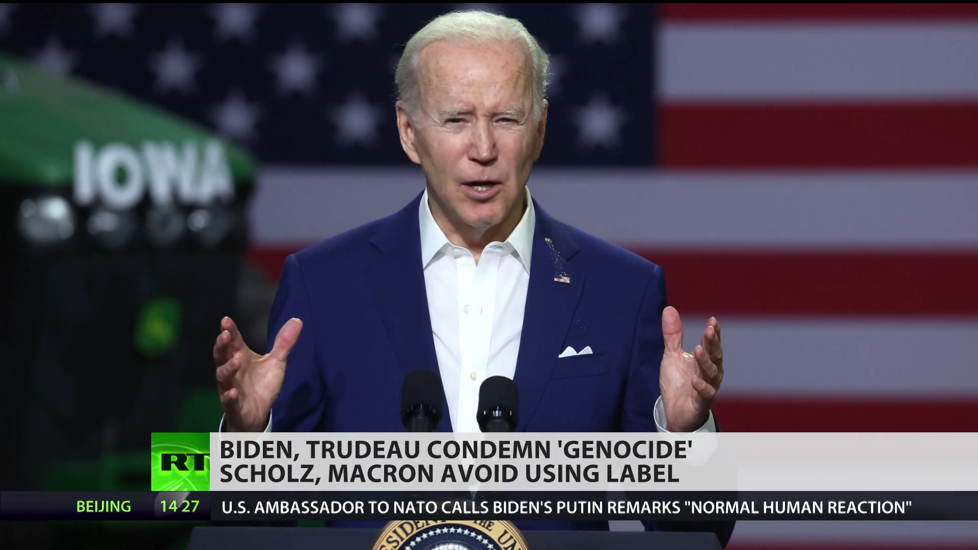 Biden brands Russia’s actions in Ukraine ‘genocide’, Macron and Scholz are more cautious