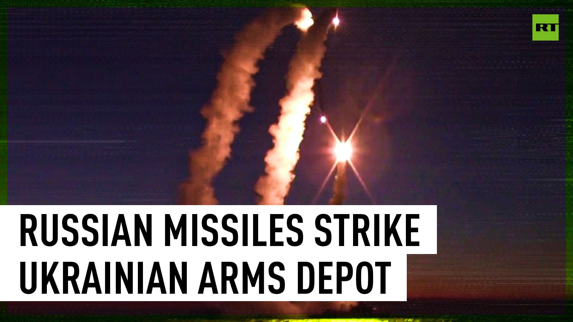 Russian missiles target Ukrainian arms depot