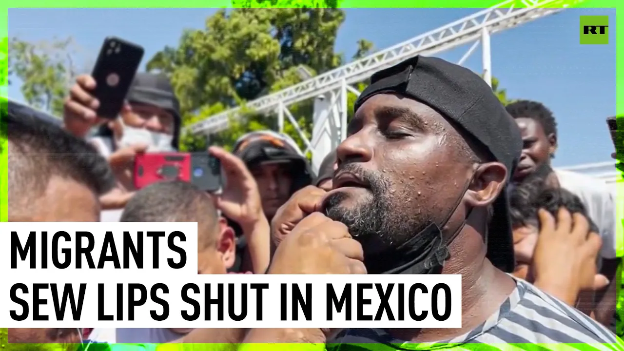 [DISTURBUNG IMAGES] Migrants Sew Their Lips Shut Demanding Travel Papers in Mexico