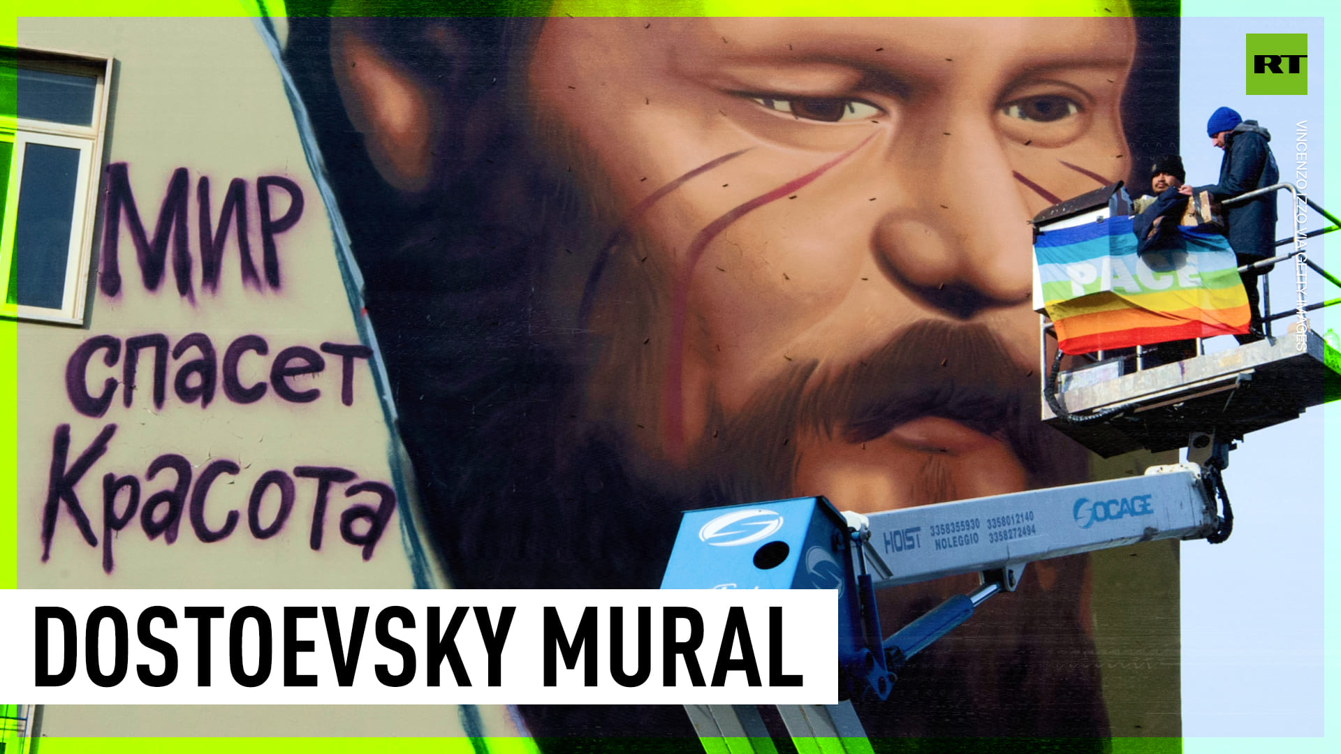 Street artist paints Dostoevsky portrait in protest against censorship