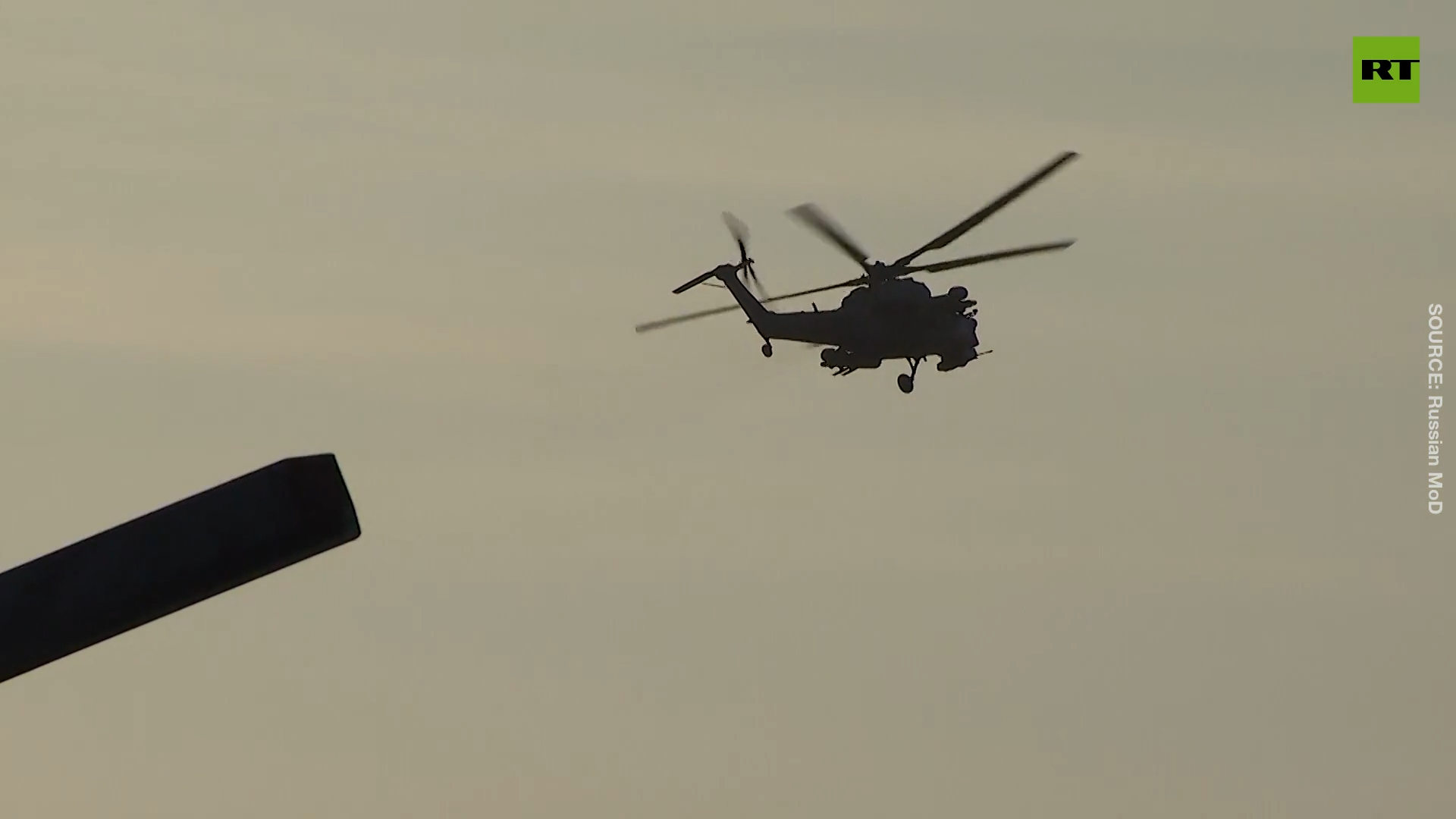 Russian Army helicopters in action