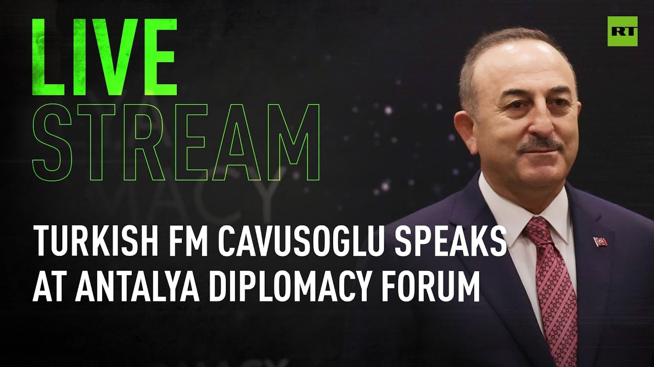 Turkish FM Cavusoglu delivers speech at Antalya Diplomacy Forum