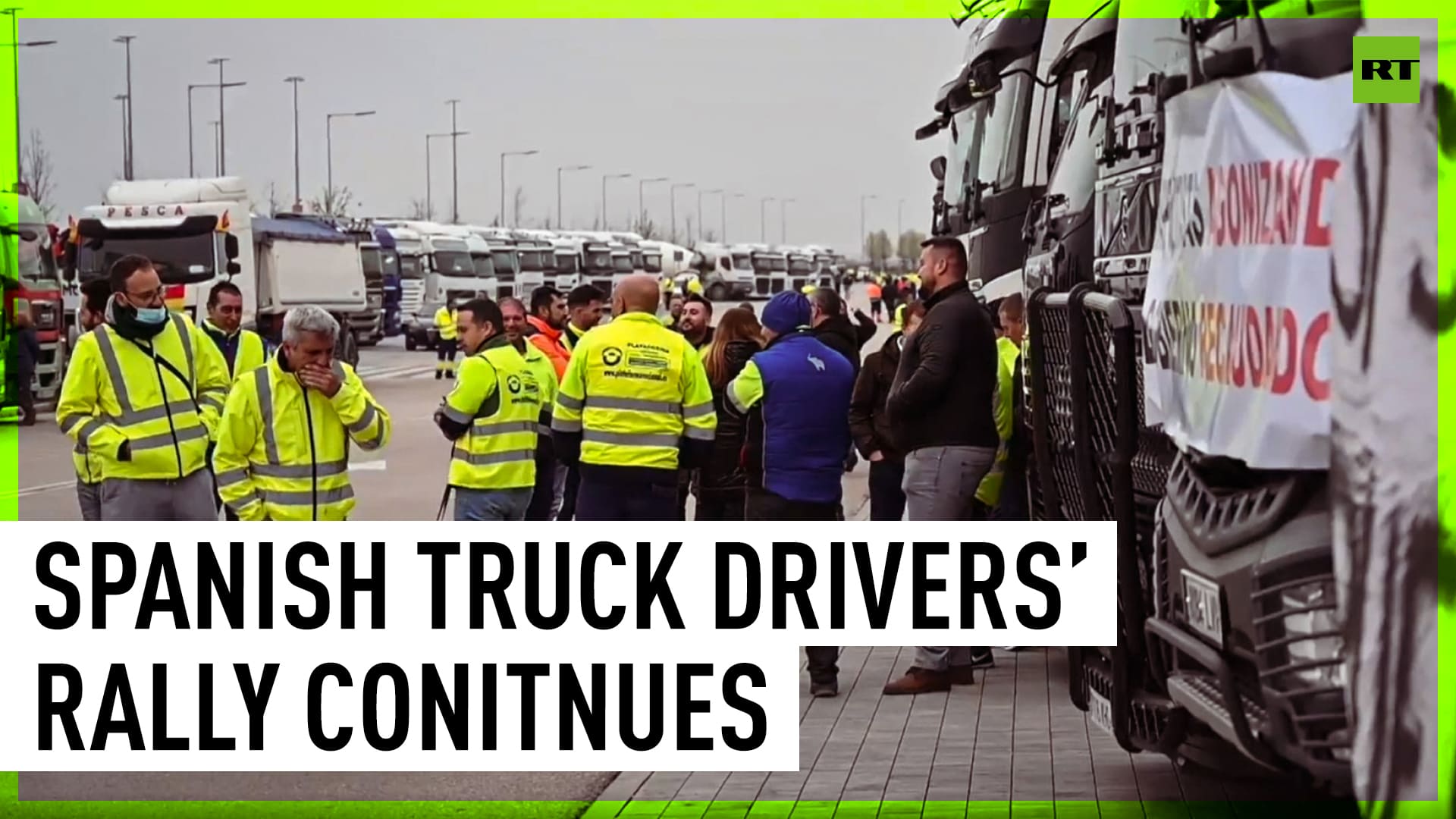 Truck drivers continue to protest in Spain