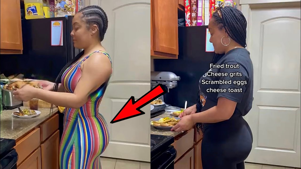 Thick Woman Goes Viral On TikTok For Cooking & Serving Her Man