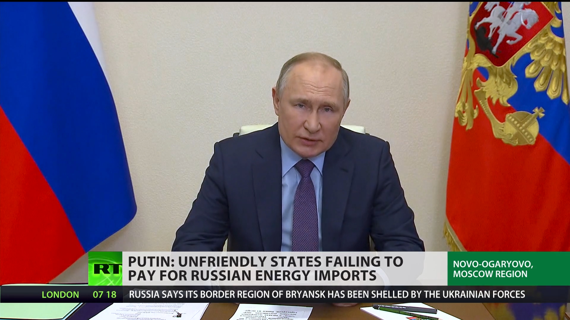 Putin: ‘Unfriendly’ West delaying payments for Russian energy