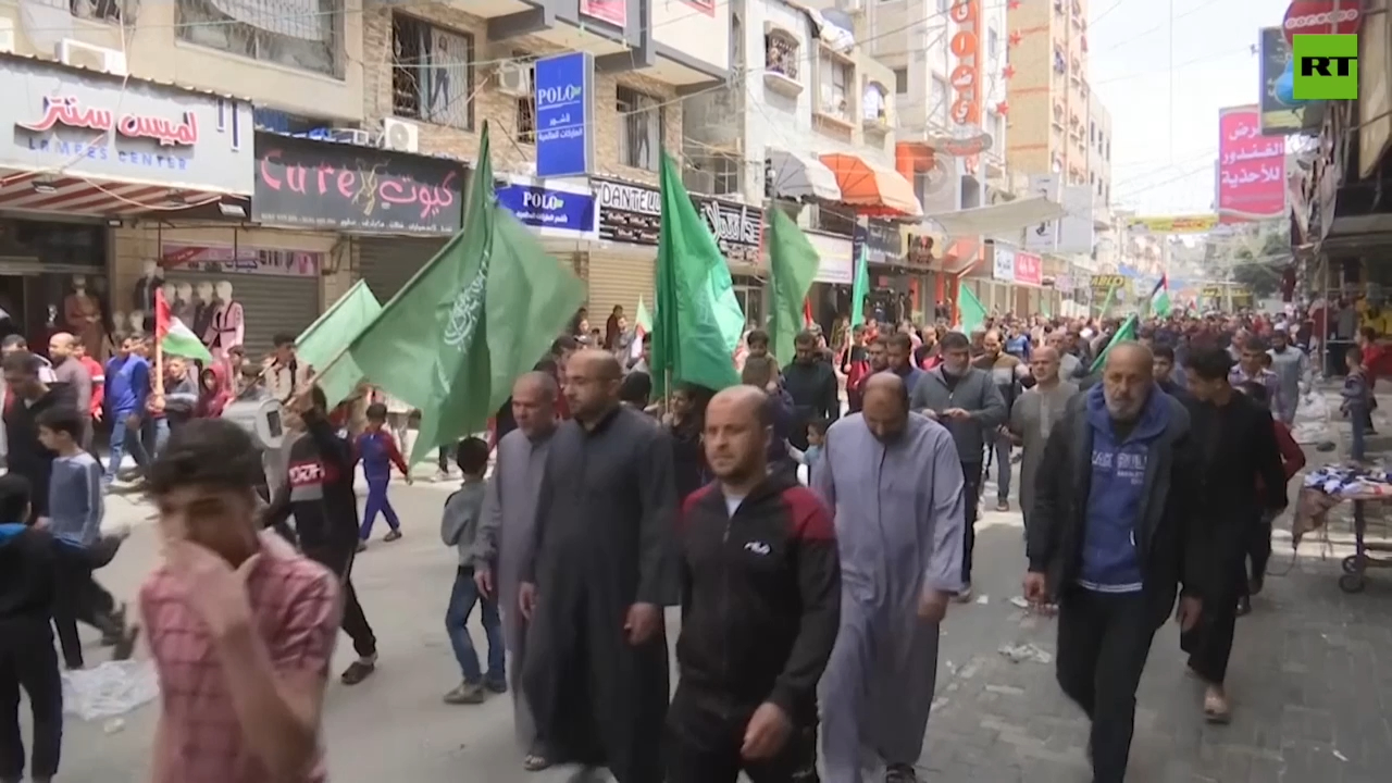 Demo in Gaza in support of Palestinians in Jerusalem