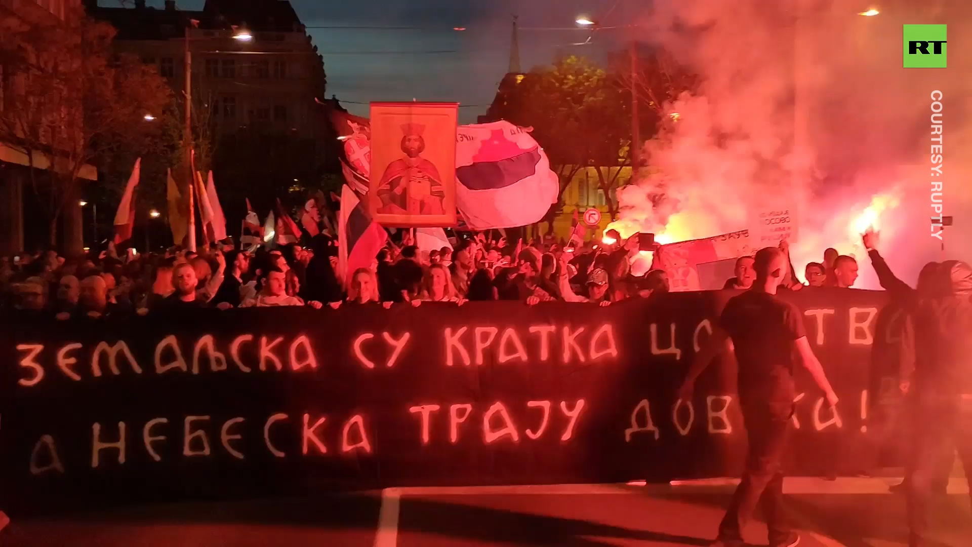 'Not in My Name' | Thousands of Serbs protest Belgrade’s move against Russia