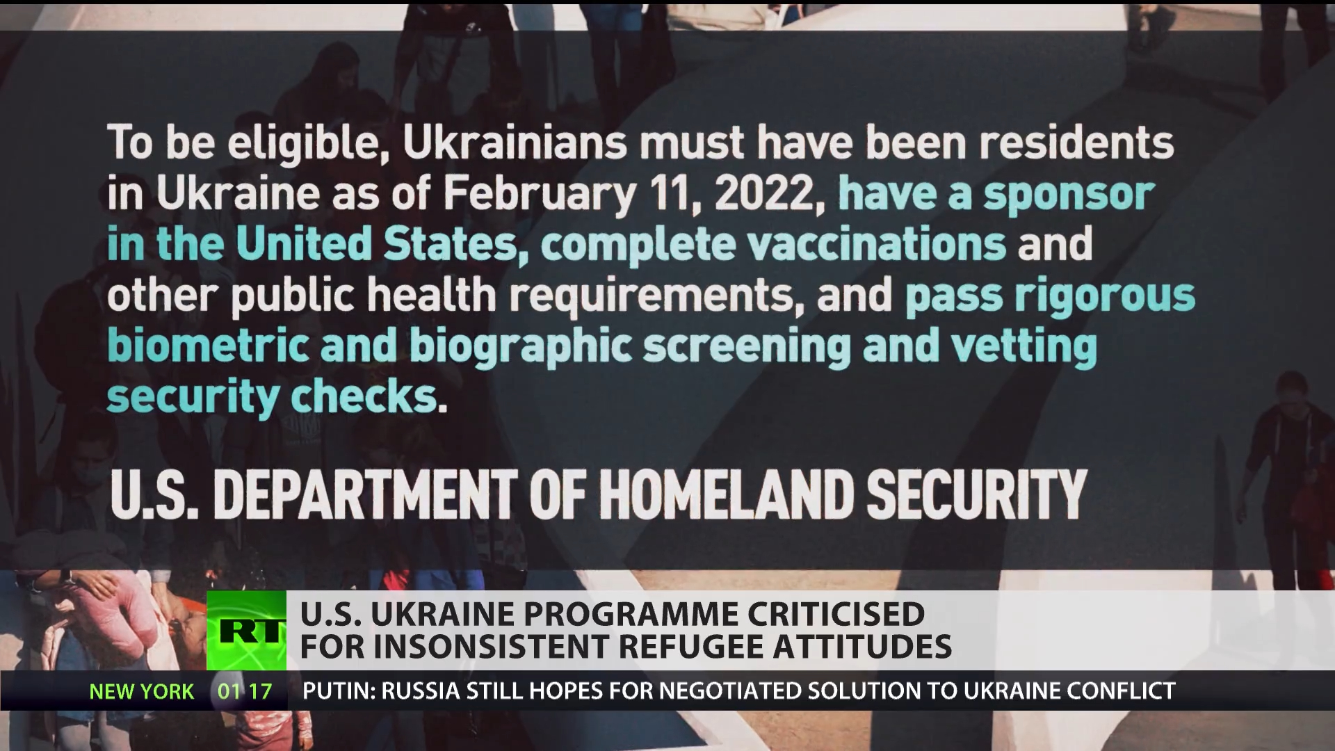 US priorities Ukrainians over other refugees