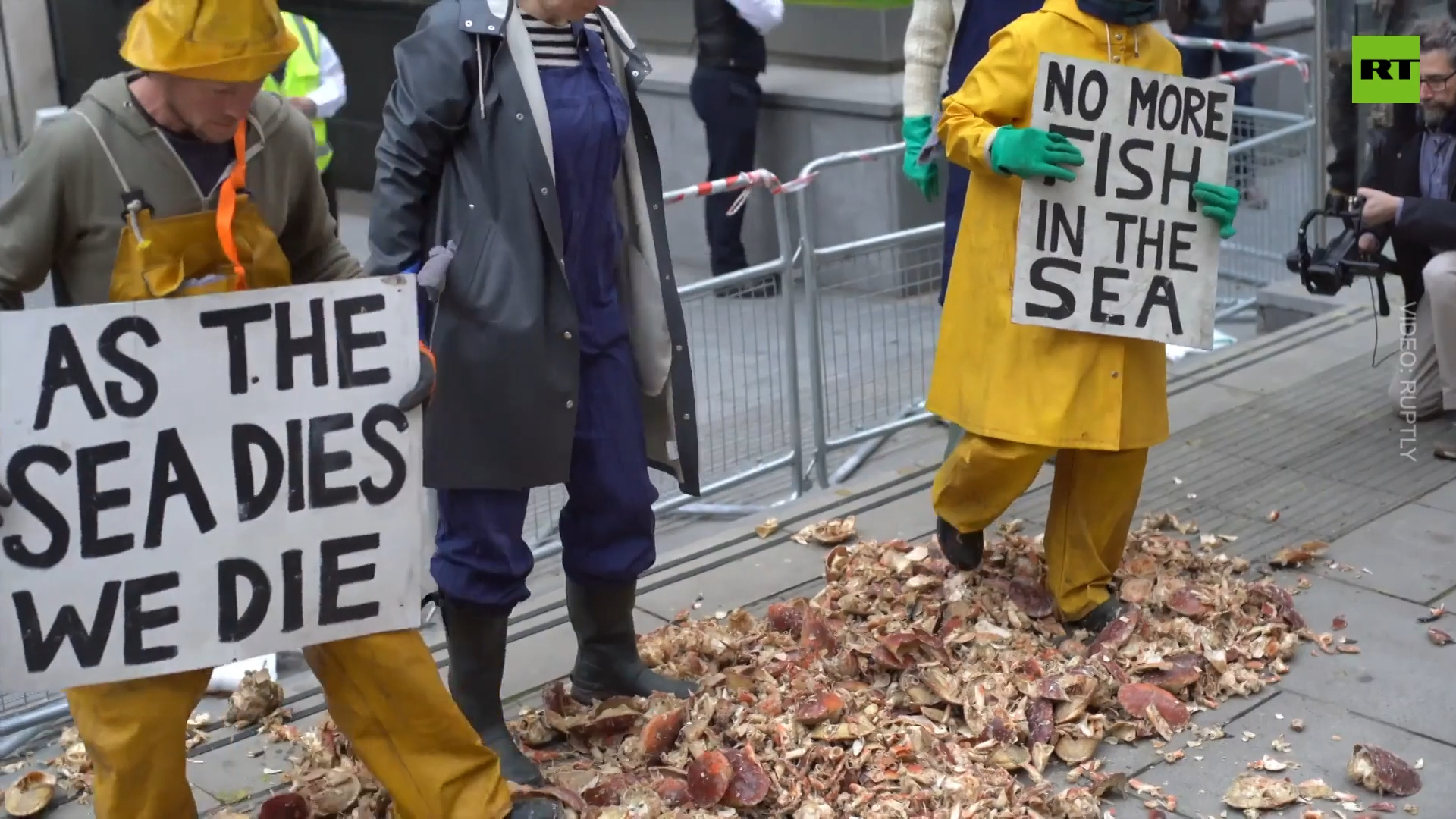 Ocean Rebellion dumps dead crabs, demanding Home Office reveals ‘truth’ about marine life loss