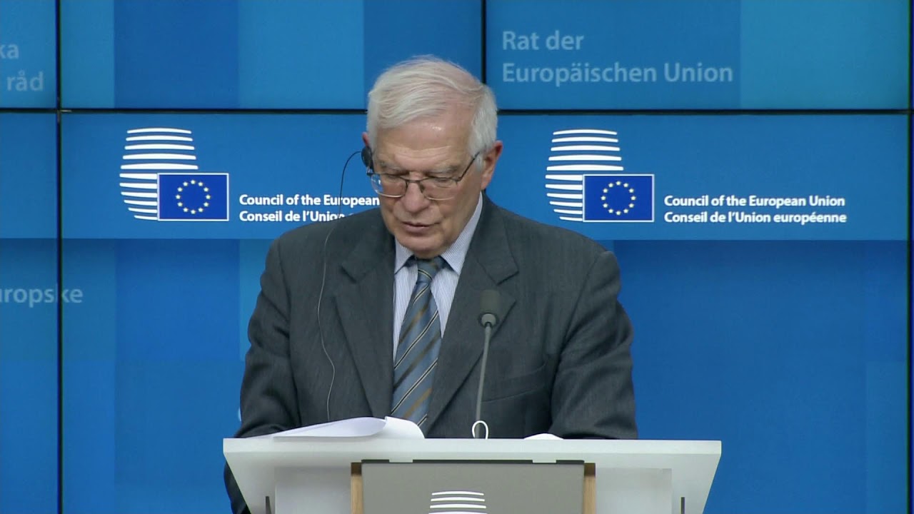 Borrell holds press conference after EU Foreign Affairs Council meeting