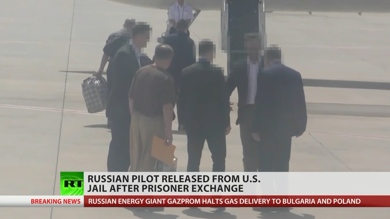 Russian pilot released from US jail in Moscow-Washington prisoner exchange