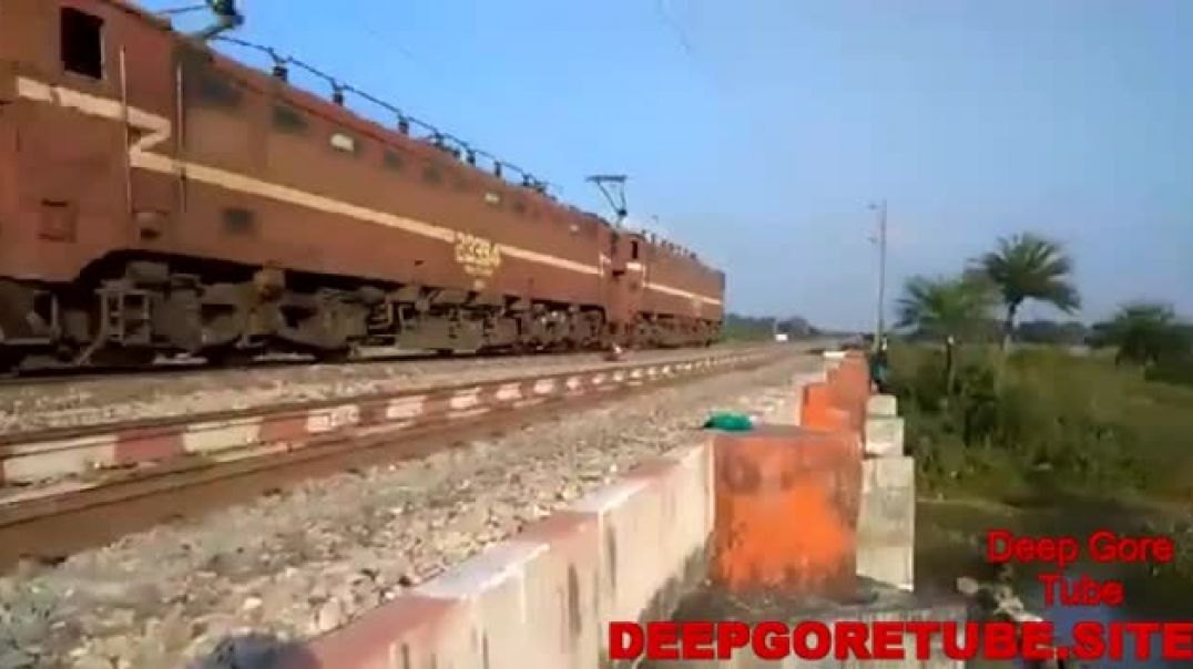 Woman sits on train tracks and patiently waits for death in a terrible suicide