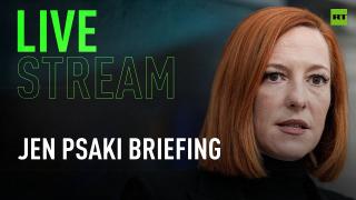 Jen Psaki holds a briefing