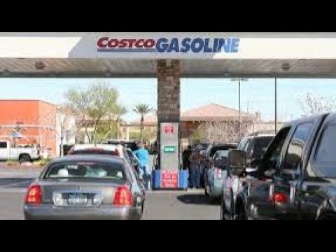 People in the Costco Gas Line