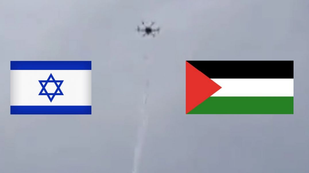 Chosen people's drone spreading tear gas over Palestinian "terrorists"