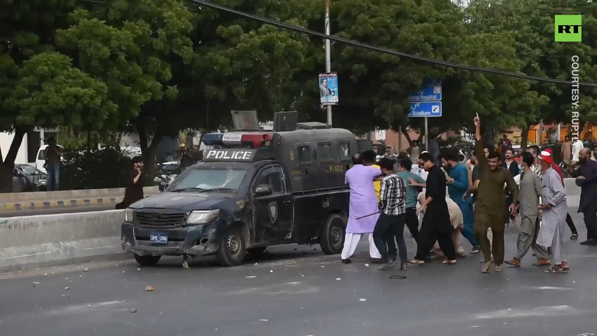 Ex-PM Khan's supporters clash with police in Karachi