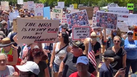Anti-gun protests rock NRA convention