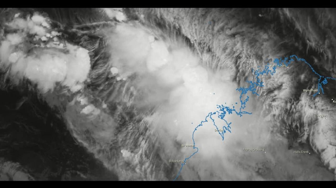 Slow Loop - Storm Clouds over Broom Western Australia - Tops minus 90 Deg C