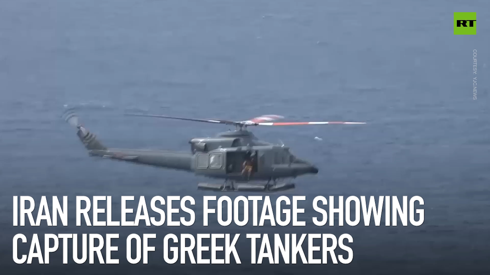 Iran releases footage showing capture of Greek tankers