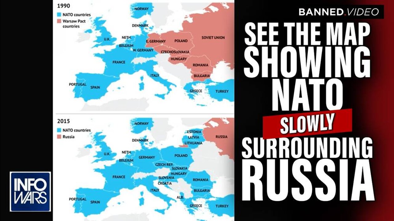 See the Map Showing NATO Slowly Surrounding Russia