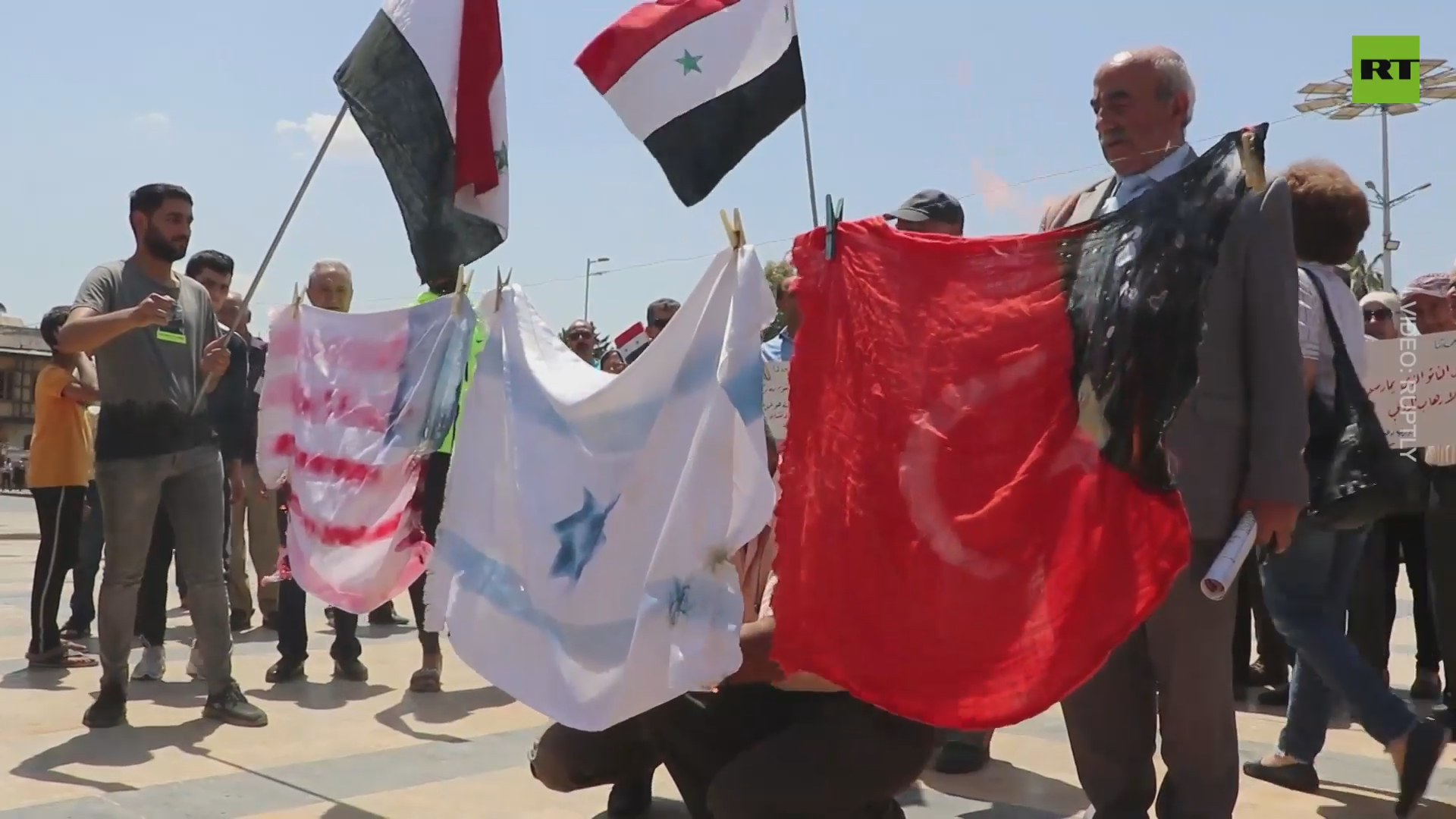 Syrians protest against Turkish military operations