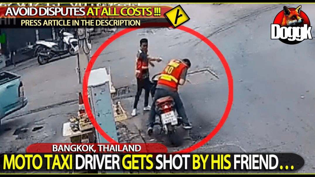 [+18] MOTO TAXI DRIVER GETS SHOT BY HIS FRIEND.. (BANGKOK, THAILAND)