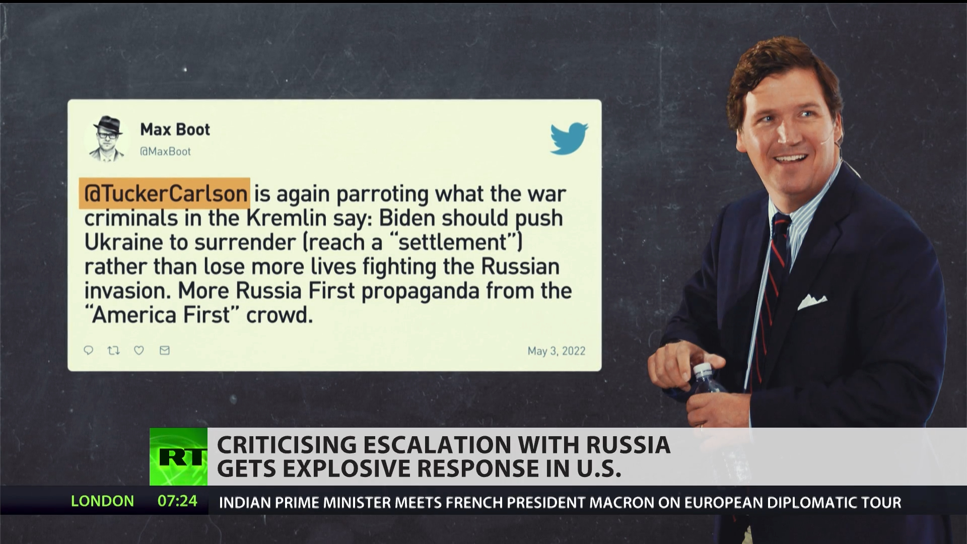 Tucker Carlson's criticism of escalation with Russia causes stir