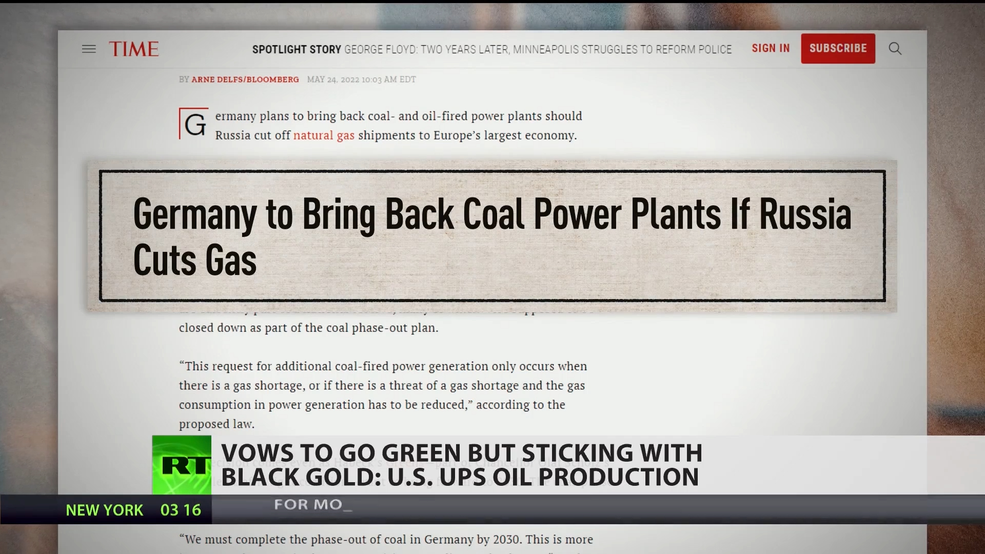 Going green goes wrong with West upping oil production