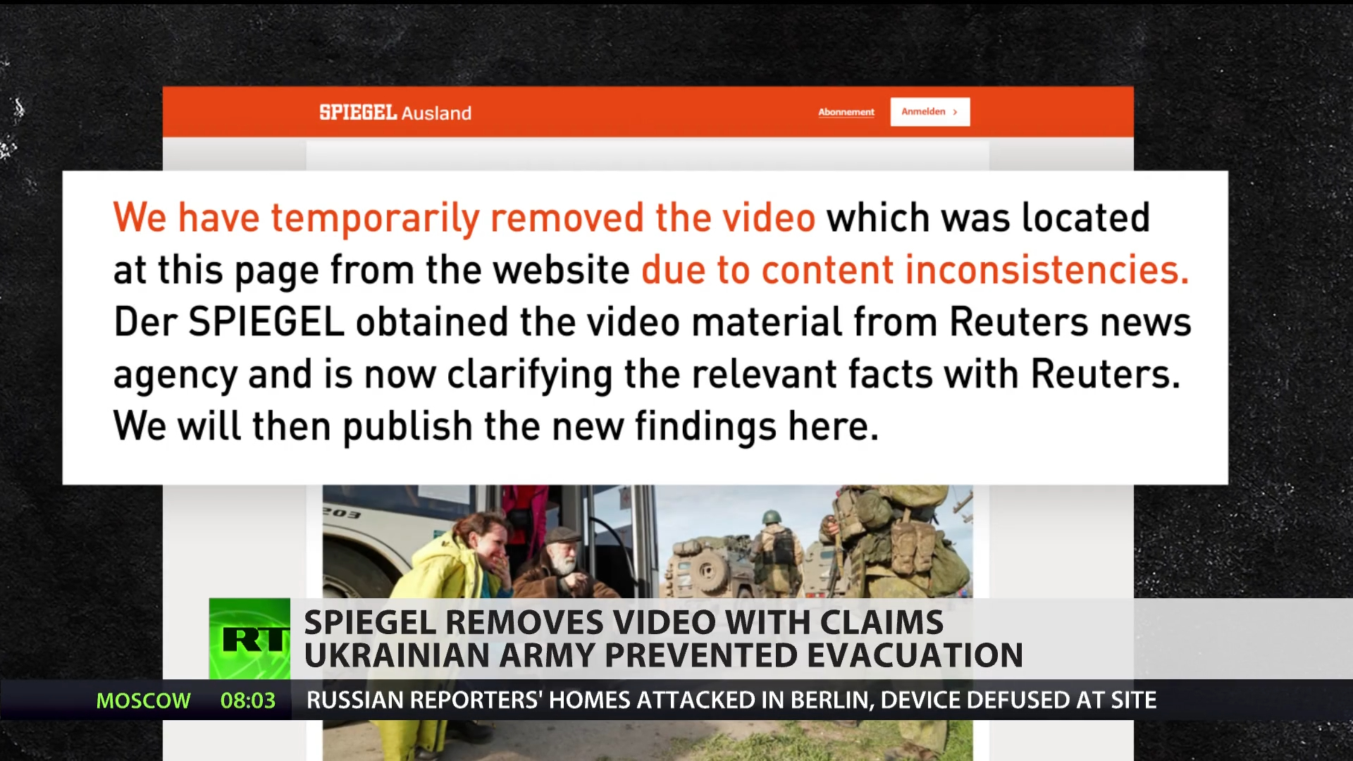 Der Spiegel removes video critical of Ukraine