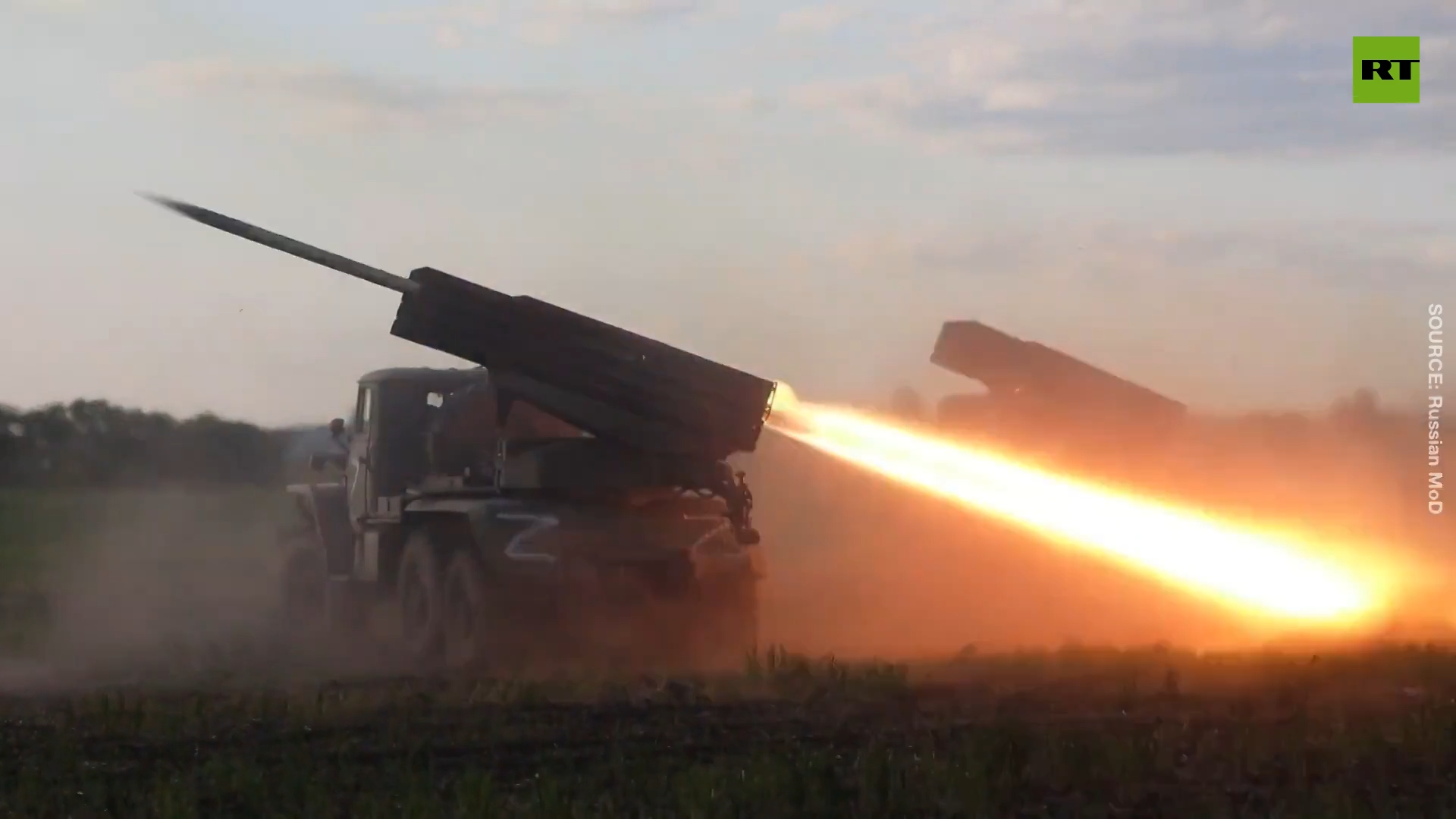 Russia’s Grad multiple launch rocket system in action amid ongoing military operation