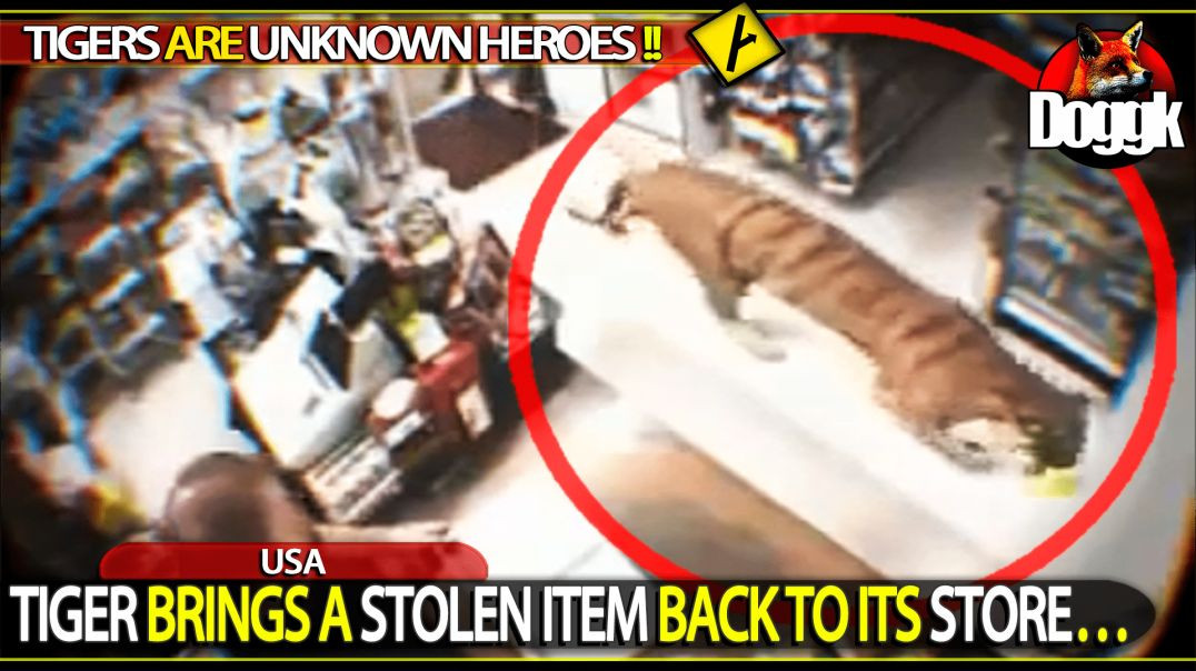 TIGER BRINGS A STOLEN ITEM BACK TO ITS STORE.. (USA)