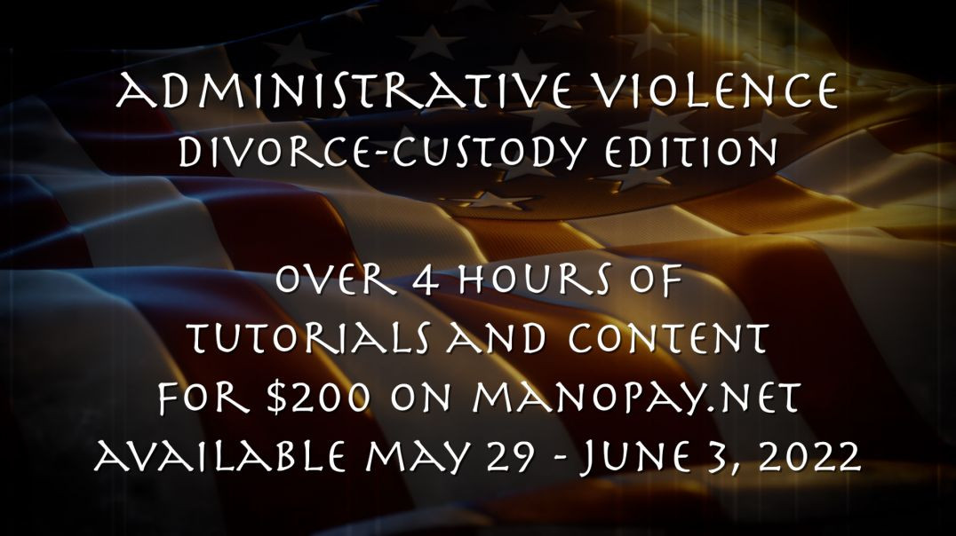 Administrative Violence: The Webinar is coming Memorial Day!