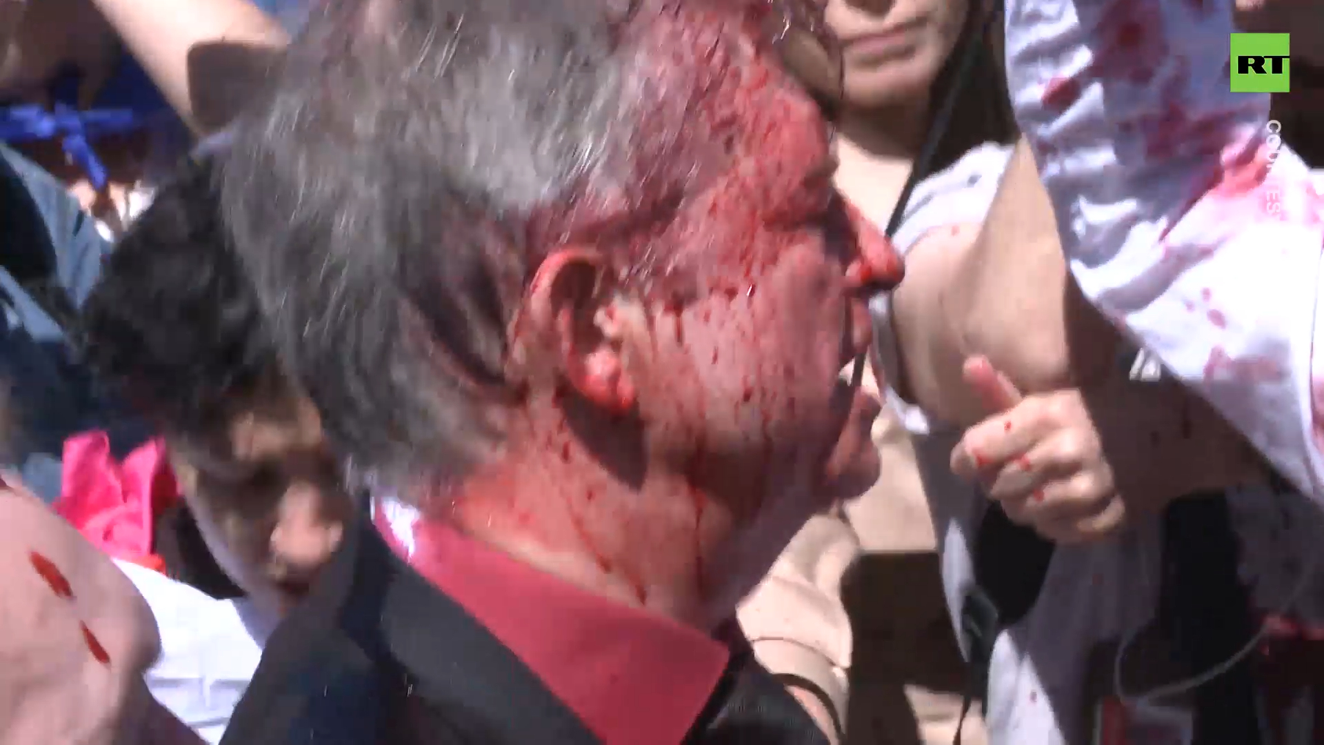 Russian ambassador attacked in Warsaw during V-day event