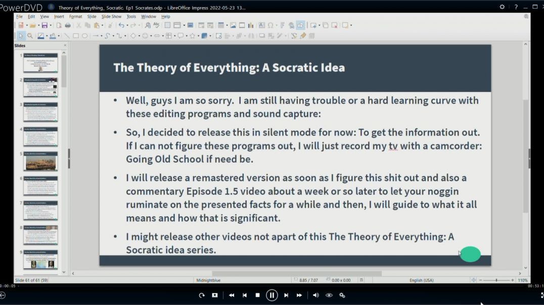 The Theory of Everything: A Socratic Idea Episode 1: Socrates Silent Presentation