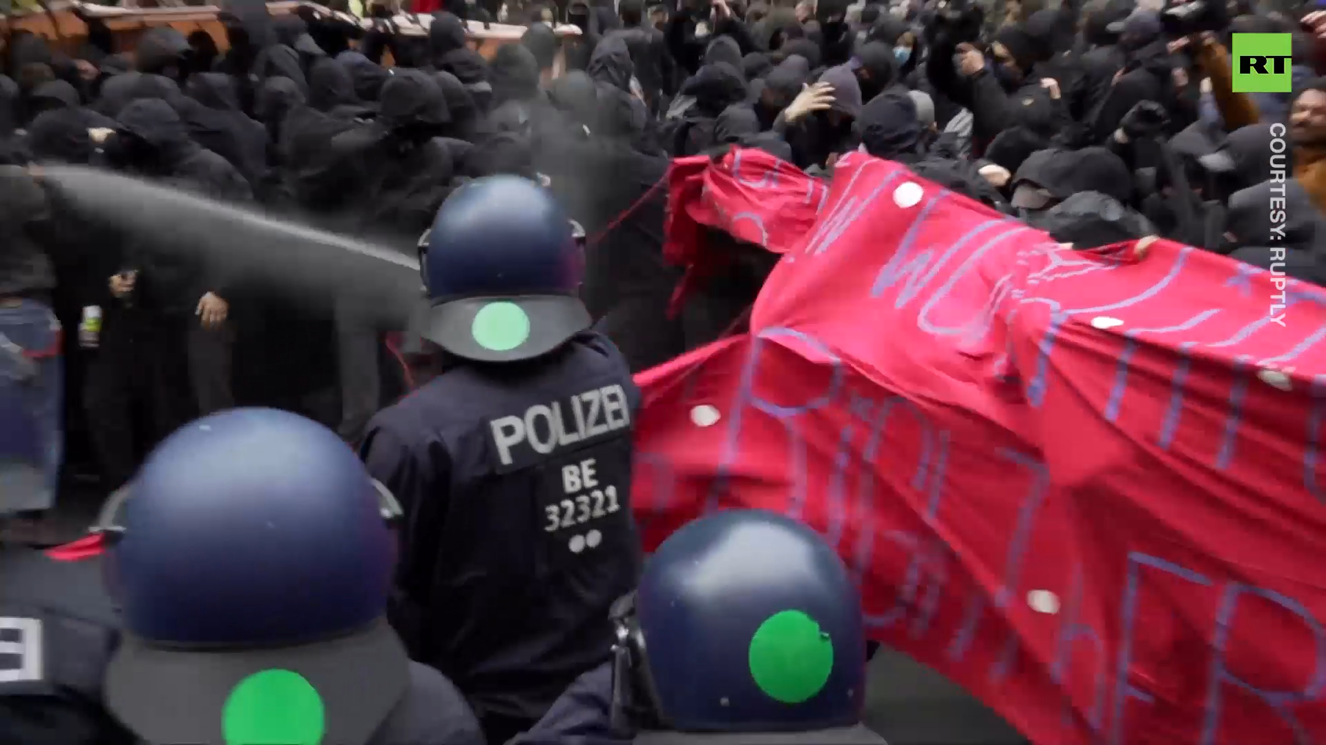 Chaos hits Berlin streets on May Day