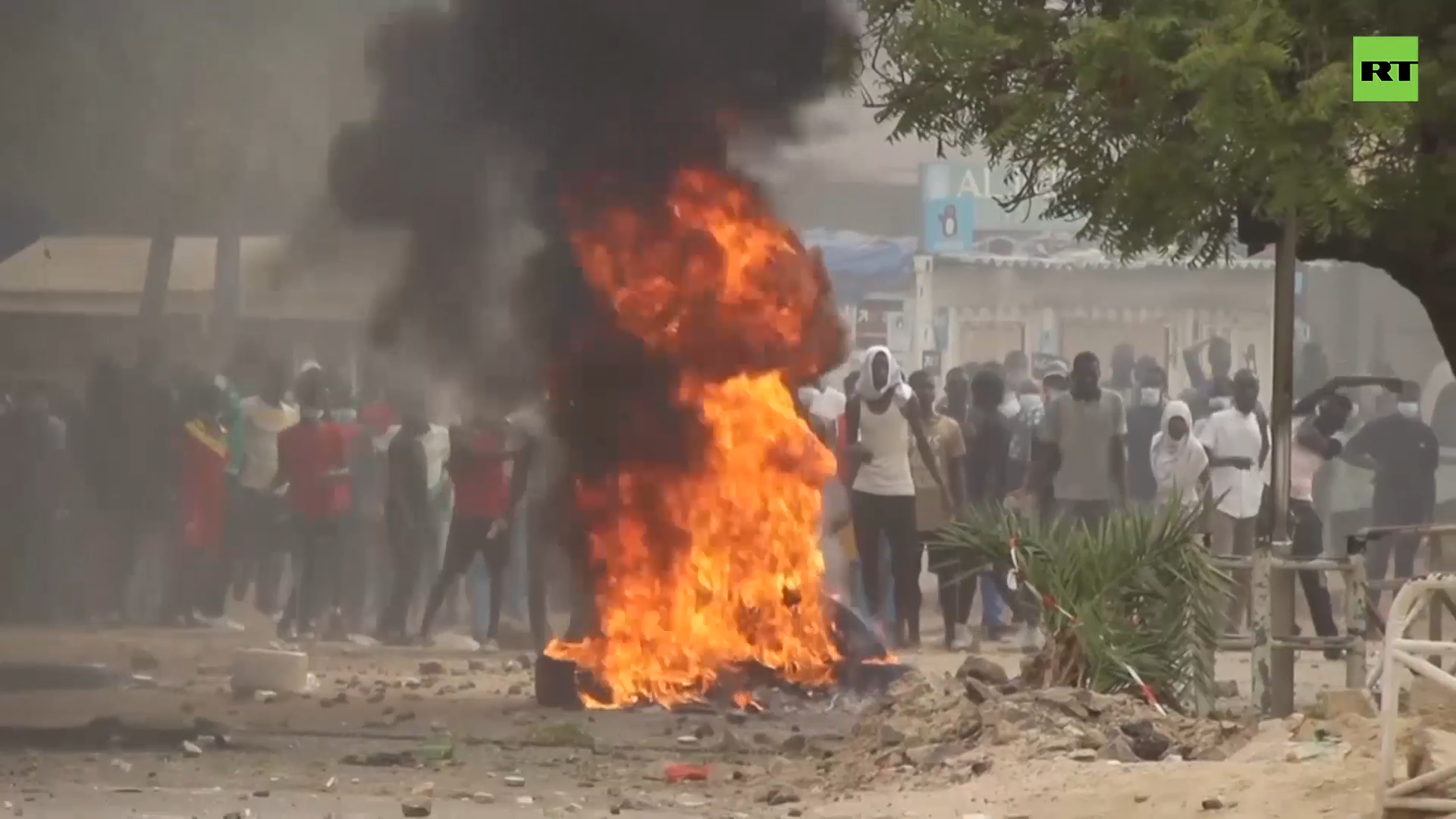 Tyres burn amid clashes in Senegal as opposition demo banned