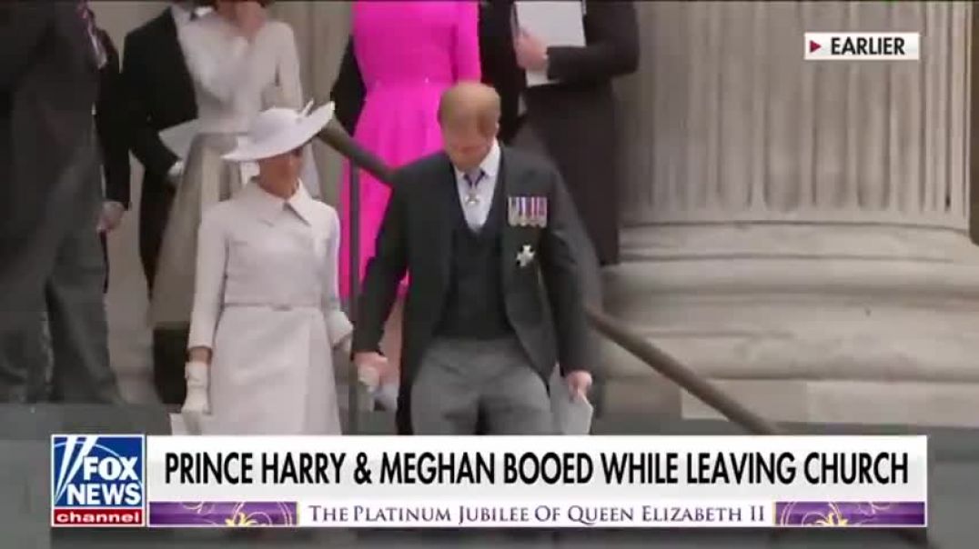 Harry and Meghan get BOOED after Jubilee Church Service