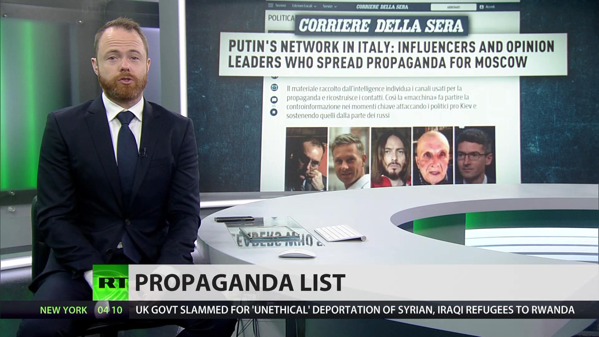 Propaganda list | Newspaper SHAMES Italians for showing solidarity with Russia