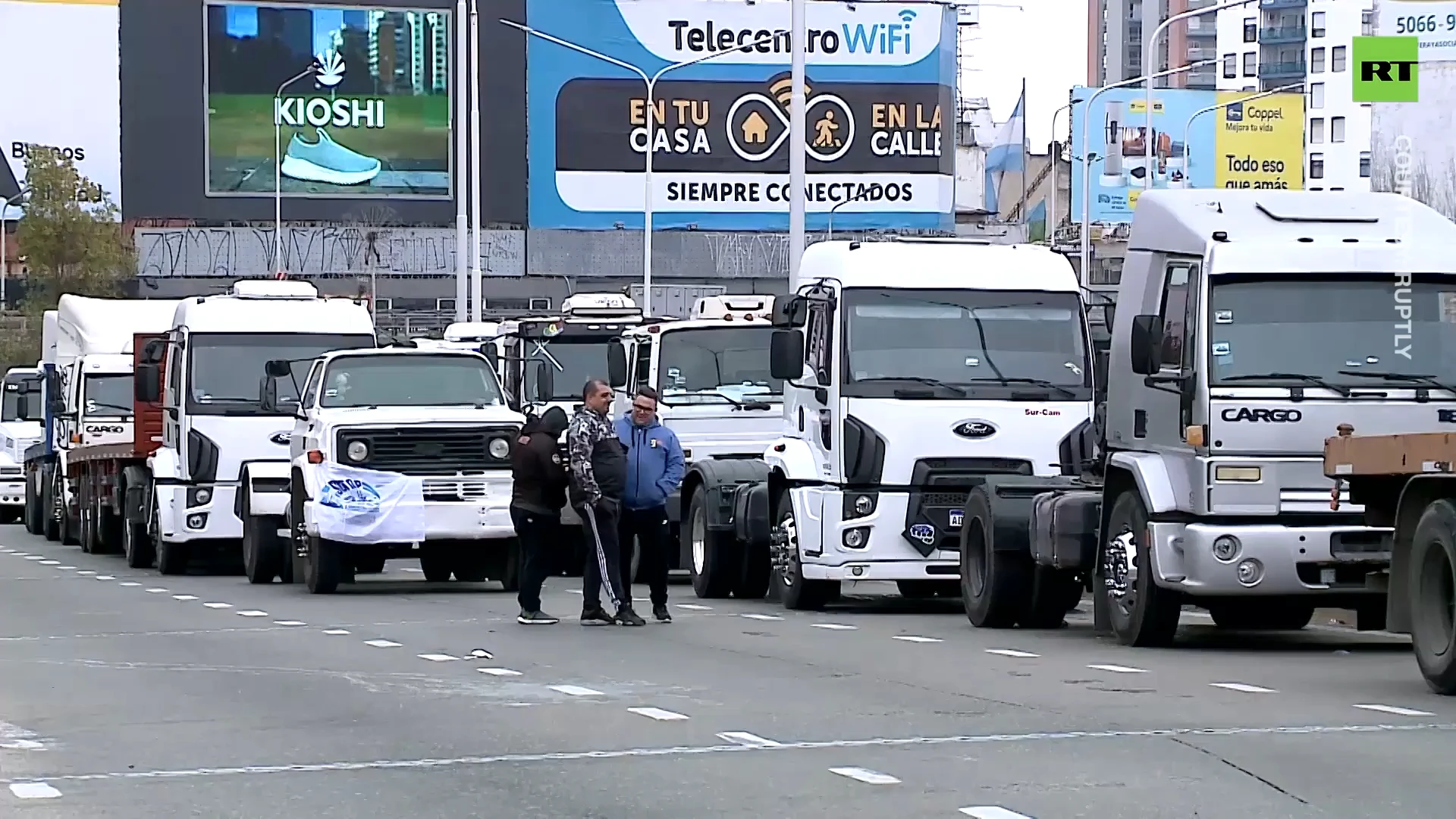 Truck drivers block traffic over fuel shortages in Argentina