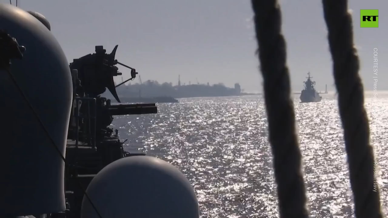 Russian Navy drills in Baltic Sea