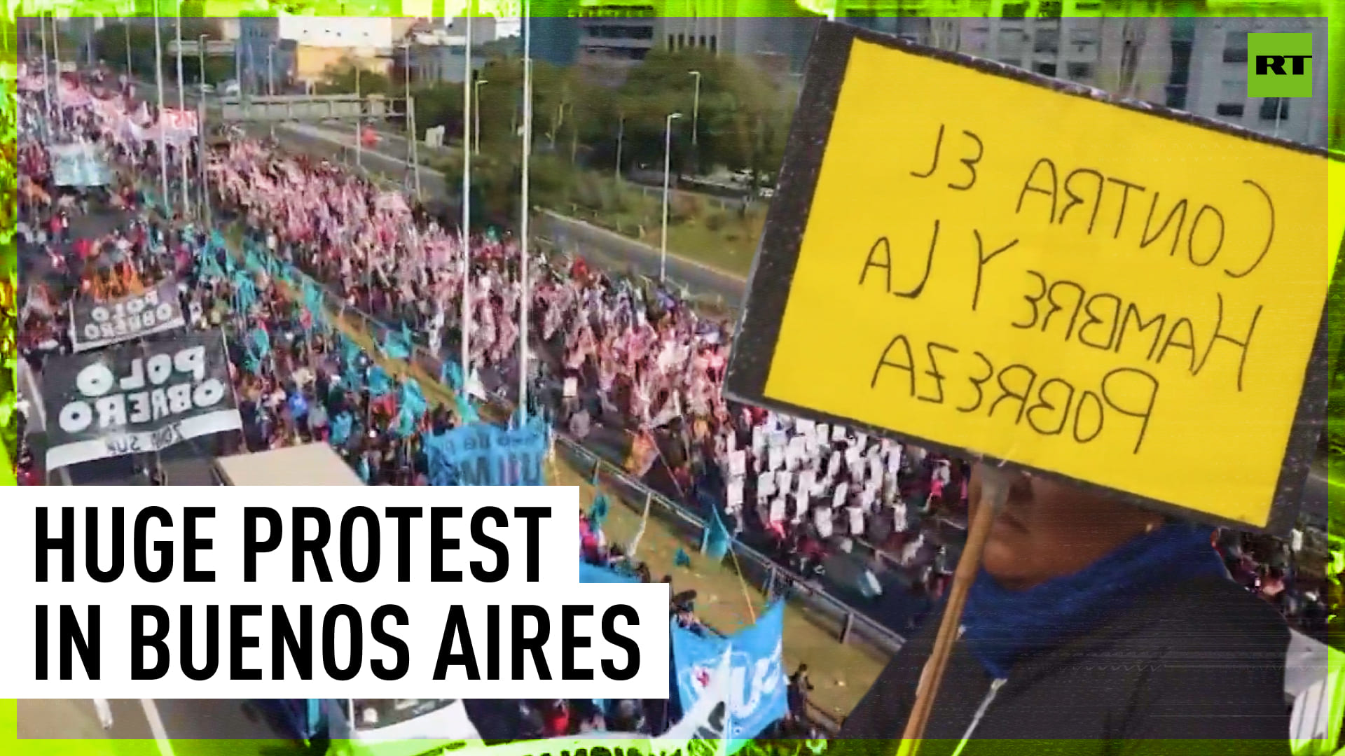 'For work & salary, against hunger & poverty' | Massive protest in Argentina