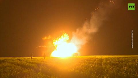 Russia’s ‘Uragan’ MRL fire mission