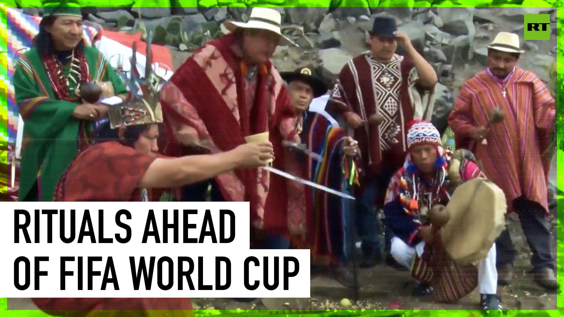 Peruvian shamans perform rituals in support of national football team for FIFA World Cup