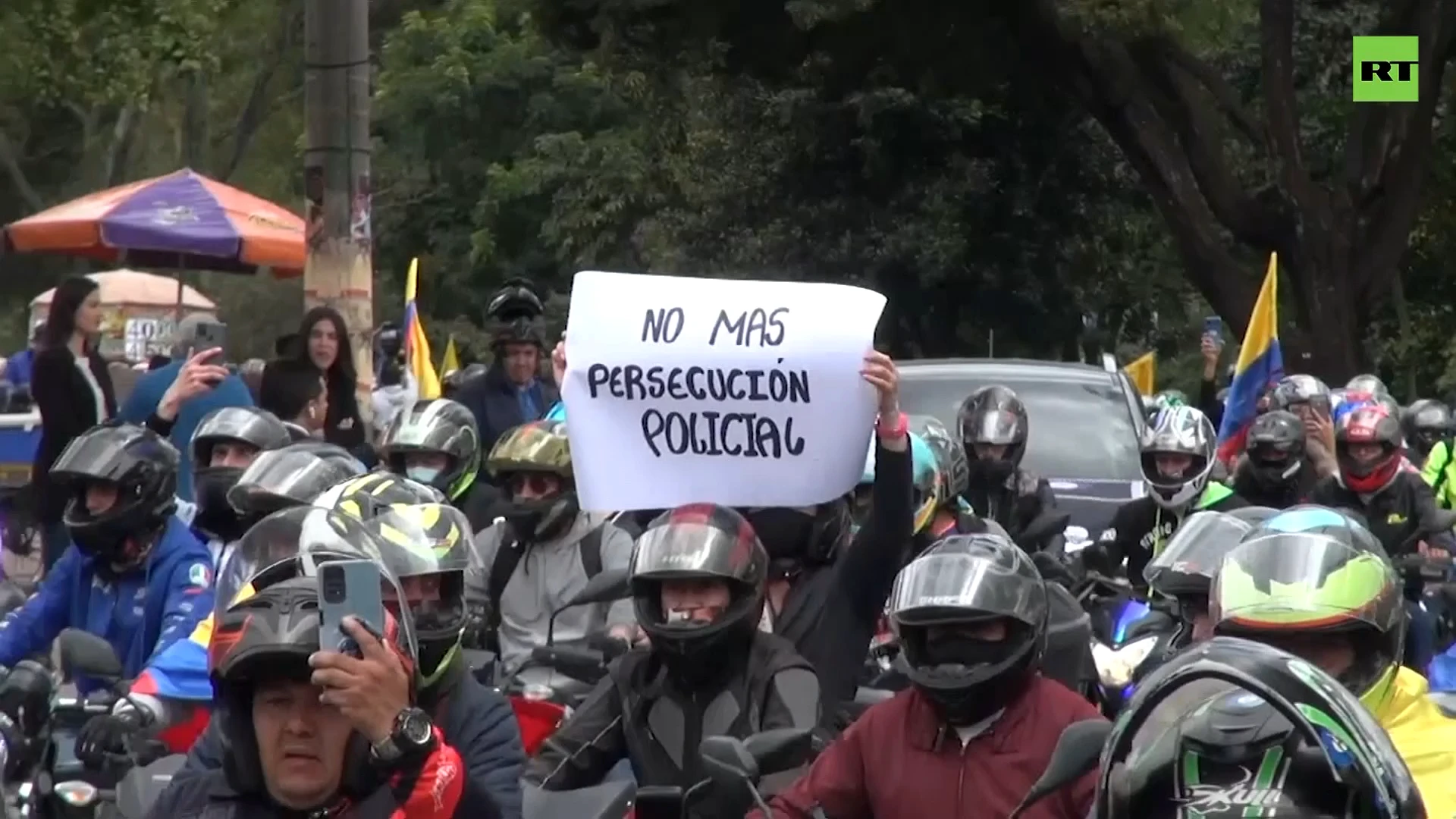 Motorcyclists invade Bogota streets to protest no passenger law