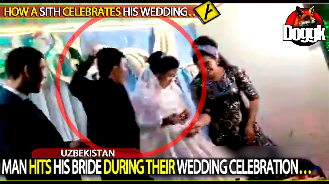 MAN HITS HIS BRIDE DURING THEIR WEDDING CELEBRATION.. (UZBEKISTAN)