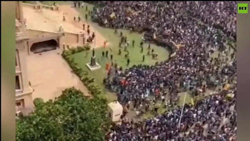 Protesters storm president’s home in Sri Lanka, hop into his pool